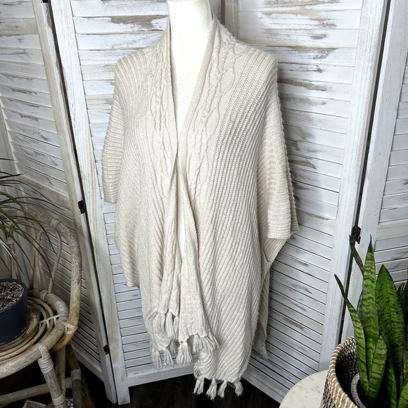 American EAGLE Women's Boho Open Front Cardigan Kimono Sweater Short Sleeve OS - Picture 5 of 15